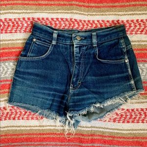 Distressed Denim Cutoff Shorts